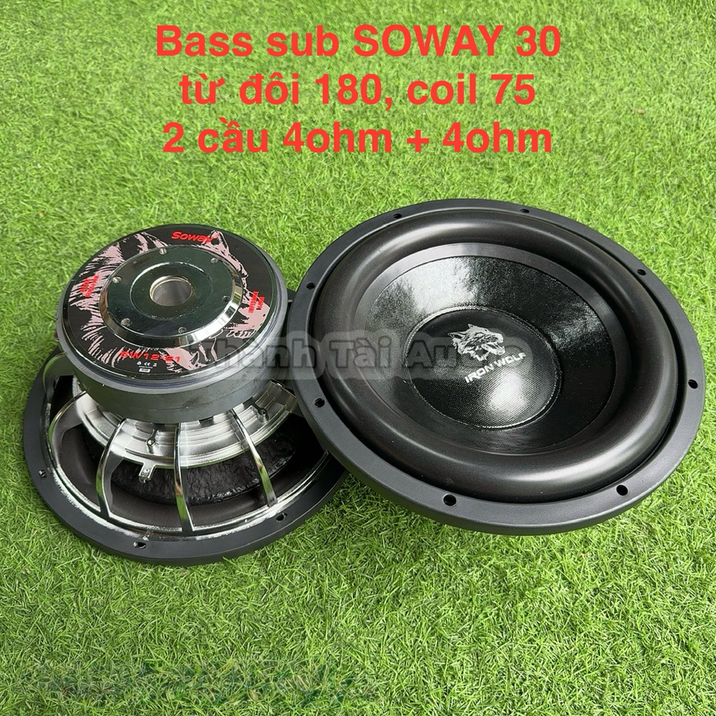 Bass 30 chuyên sub Soway Thái Lan, từ đôi 170 coil đôi 75, 2 cầu 4ohm (1 cái) SW1221