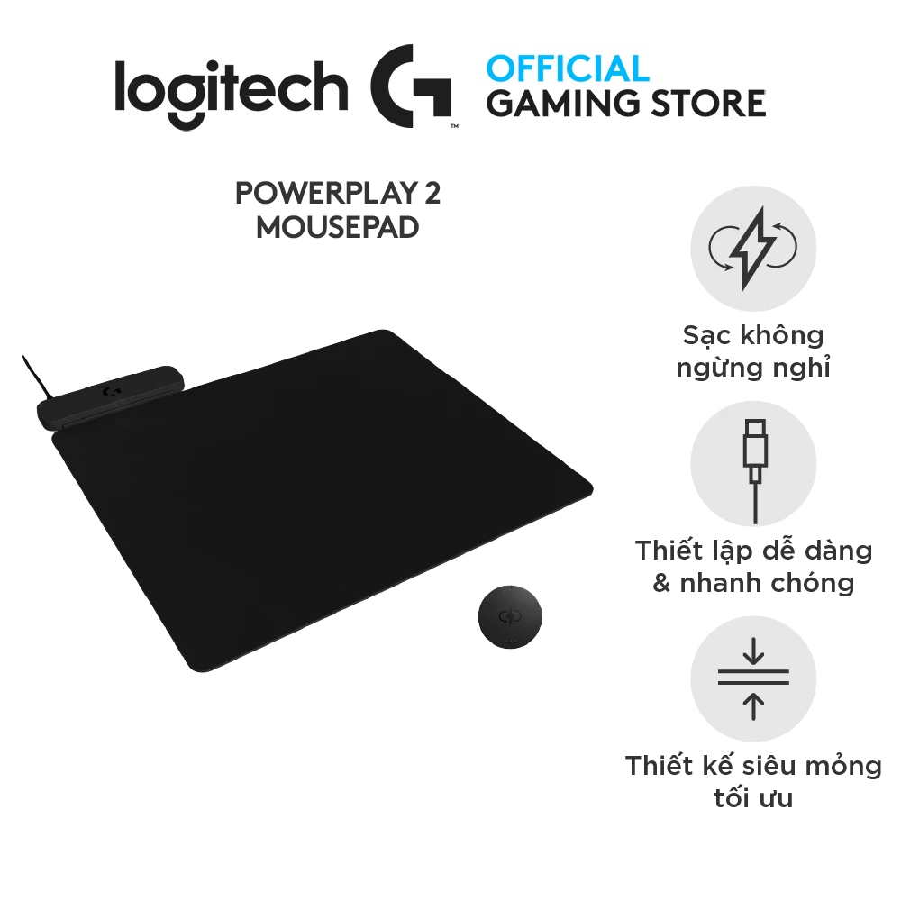 Logitech Powerplay 2 Wireless Charging System Gaming Mousepad Plug - Play Wireless Charger Mousepad