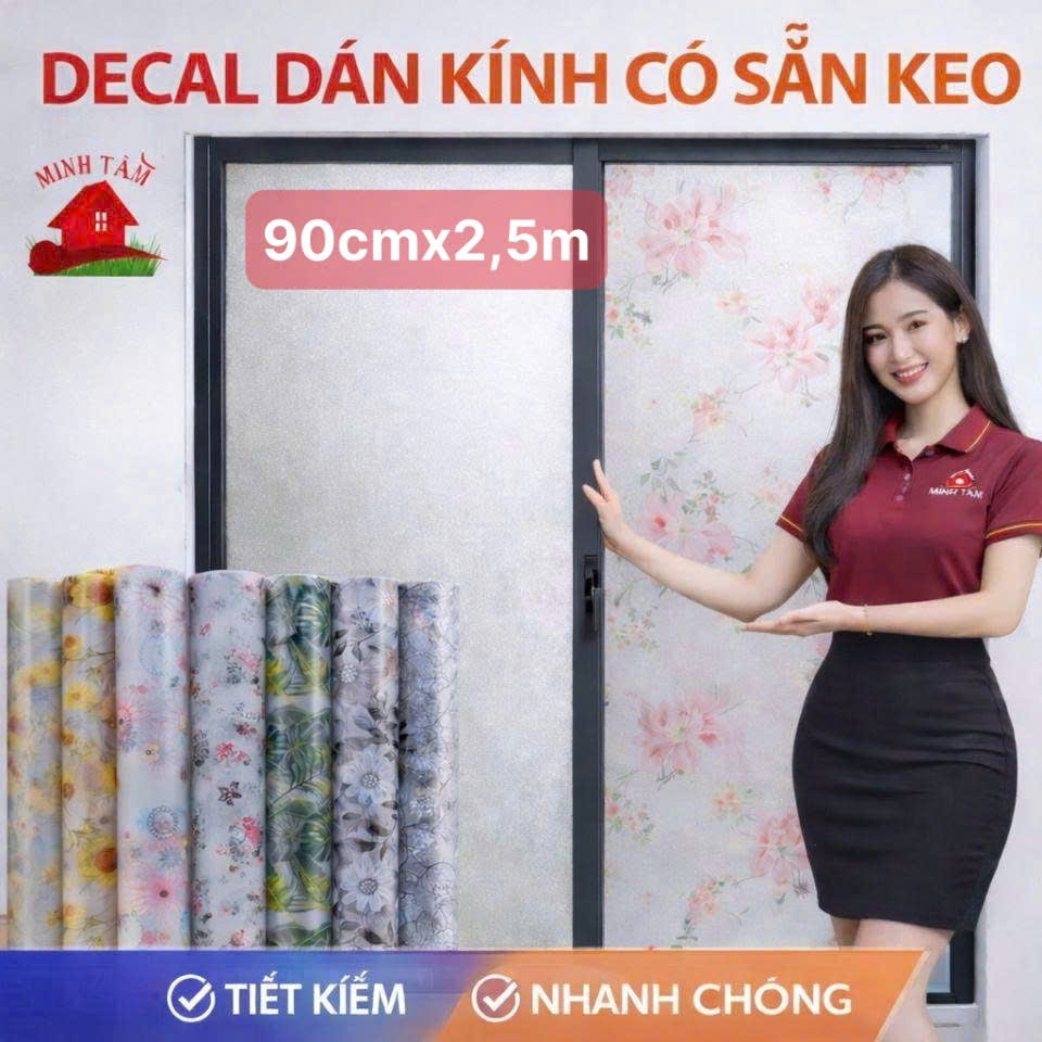 Giấy dán kính mờ trang trí nhà cửa, chống nắng chống nhìn trộm hơn 20 mẫu hoa văn
