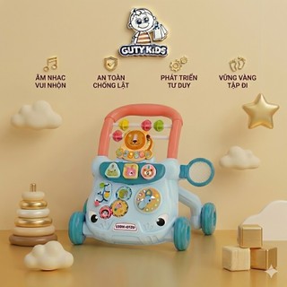 Xe Đẩy Tập Đi Đa Năng GutyKids Xe Tập Đi Kết Hợp,Xe Chòi Chân, Bàn Âm Nhạc Phát Sáng, Kích thích Tư Duy