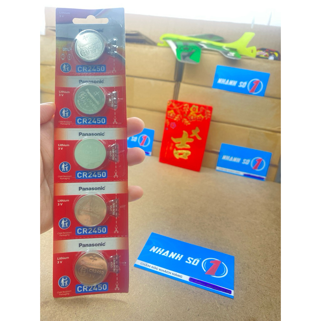 Vỉ 5 Viên Pin CR2450 Panasonic Siêu Bền Hàng Chính Hãng
