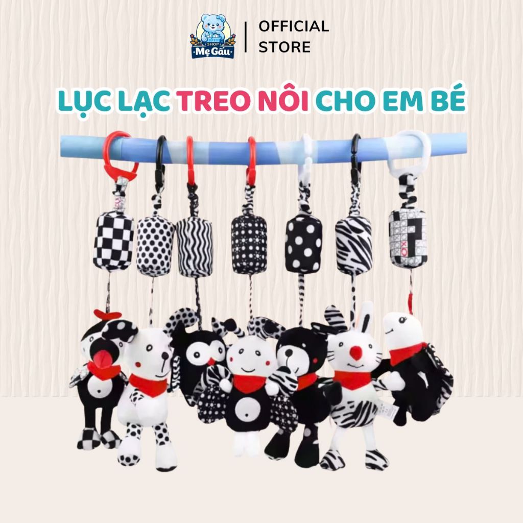 Lục Lạc Treo Nôi Cho Bé TNBOOKS - Thú Nhồi Bông Treo Xe Đẩy Em Bé Có Chuông