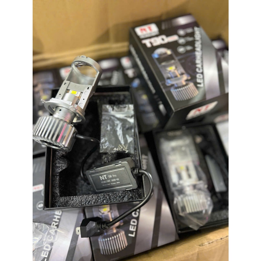 Đèn led bi cầu T90 Pro VÀ T90 bản mới 2024 chân H4 lắp zin các loại xe