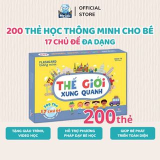 Bộ 200 Thẻ Học Thông Minh Cho Bé, 20 Chủ Đề Dạy Trẻ Thế Giới Xung Quanh Dành Cho Bé Từ 5 Tháng Tuổi