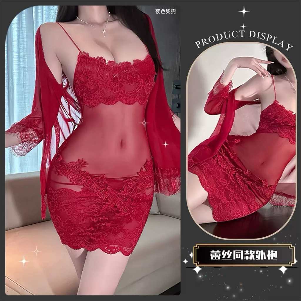 Váy ngủ sexy, đầm ngủ hai dây ren hoa nổi gợi cảm quyến rũ | BigBuy360 - bigbuy360.vn