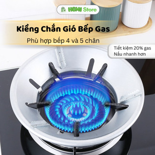 Kiềng Chắn Gió Bếp Ga 2 Lớp Chất Liệu Thép Đen Cao Cấp, Kiềng Bếp Cao Tiết Kiệm Gas Hemistore