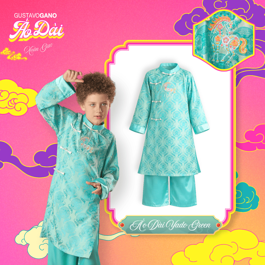 Áo dài cho bé Gustavo Gano