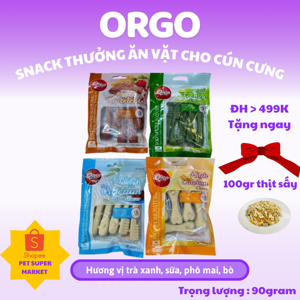 Combo 30 gói Snack Orgo đủ vị