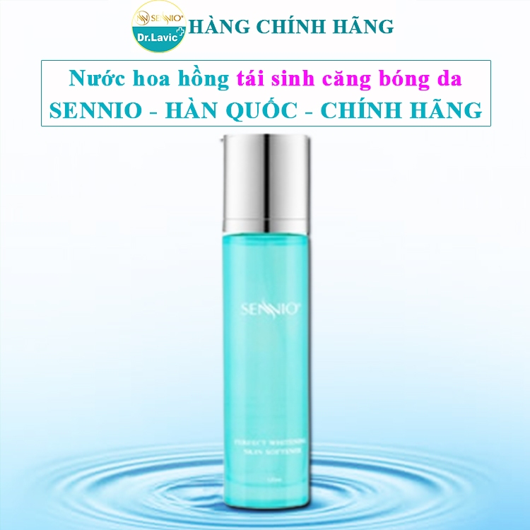 Nước hoa hồng sennio hàn quốc toner sennio chính hãng senio perfect whitening skin softener màu xanh
