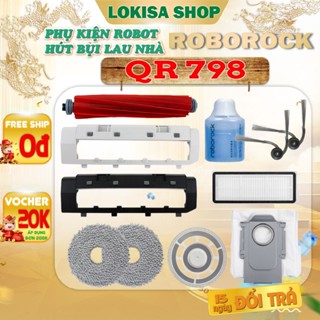 Phụ kiện robot hút bụi lau nhà ROBOROCK QR 798 - Màng lọc bụi, chổi cạnh, túi rác thay thế cho robot hút bụi Roborock