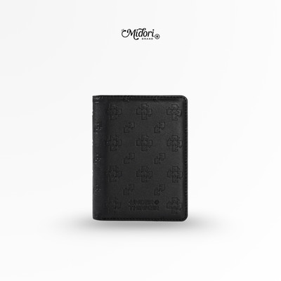 Ví Da PU Nam Monogram Vertical Dập Chìm Cao Cấp Chính Hãng | Local Brand M STUDIO