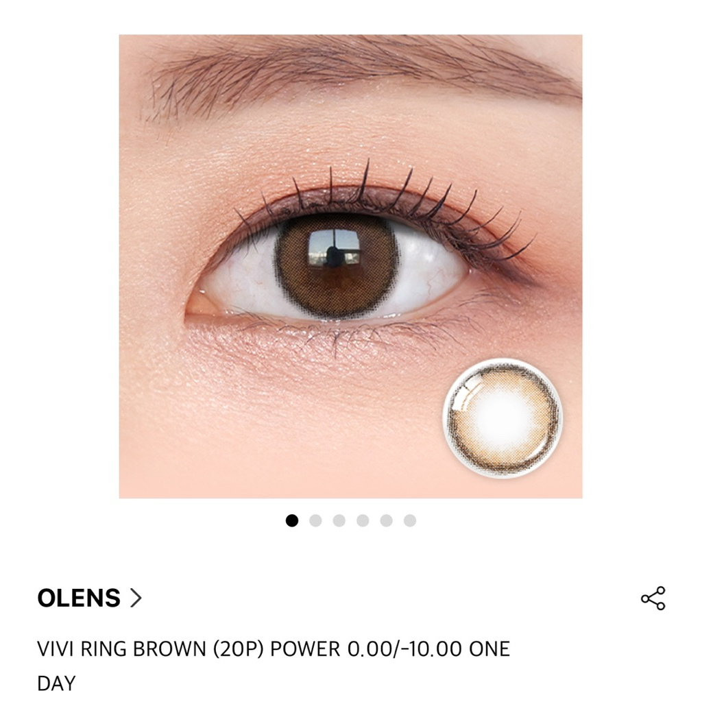 [Olens] Vivi ring brown set 10 cặp (1 ngày)