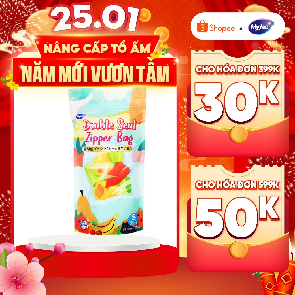 Túi Zip Đựng Thực Phẩm MyJae size S (20 cái)