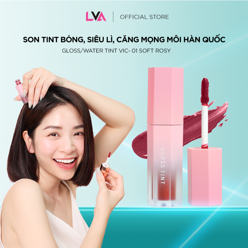 Son lì không trôi chính hãng Hàn Quốc Gloss/Water Tint Vic by Vacure:treat căng mọng lên màu sang trọng, quyến rũ