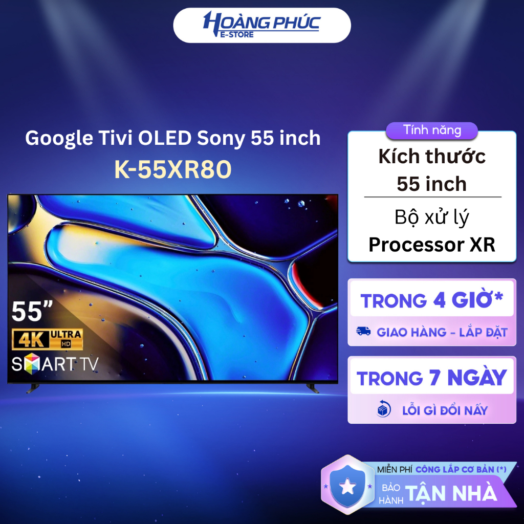 K-55XR80 - Google Tivi OLED Sony AI 4K 55 inch K-55XR80 [FREESHIP HCM]