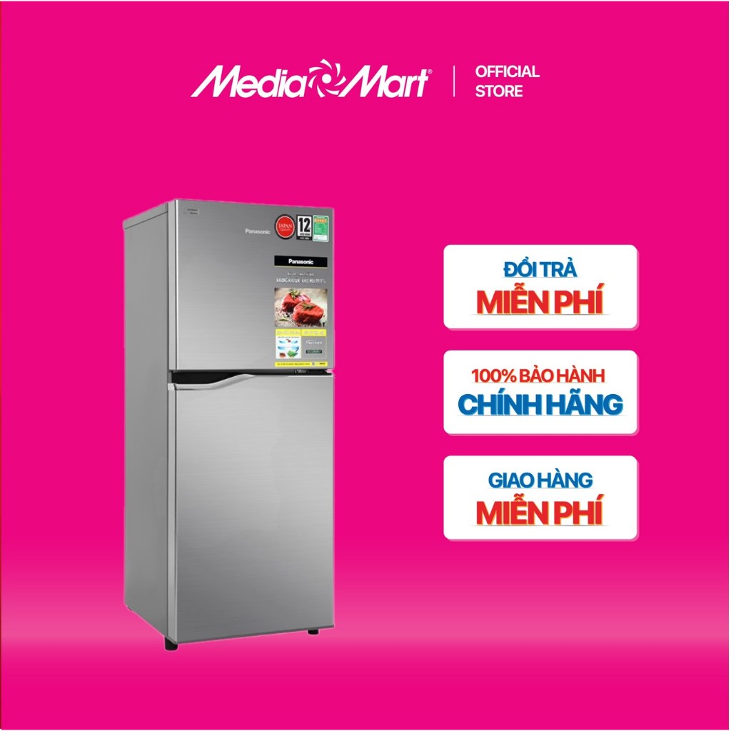 Miễn phí Ship - Tủ lạnh 170 Lít Panasonic Inverter  NR-BA190PPVN Bảo hành chính hãng