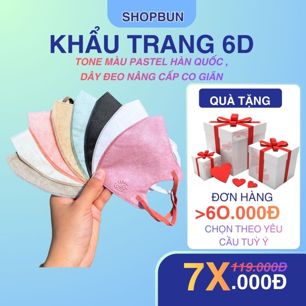 100 chiếc - khẩu trang 6D Anh Tâm Mask( 83kg vẫn dùng được)
