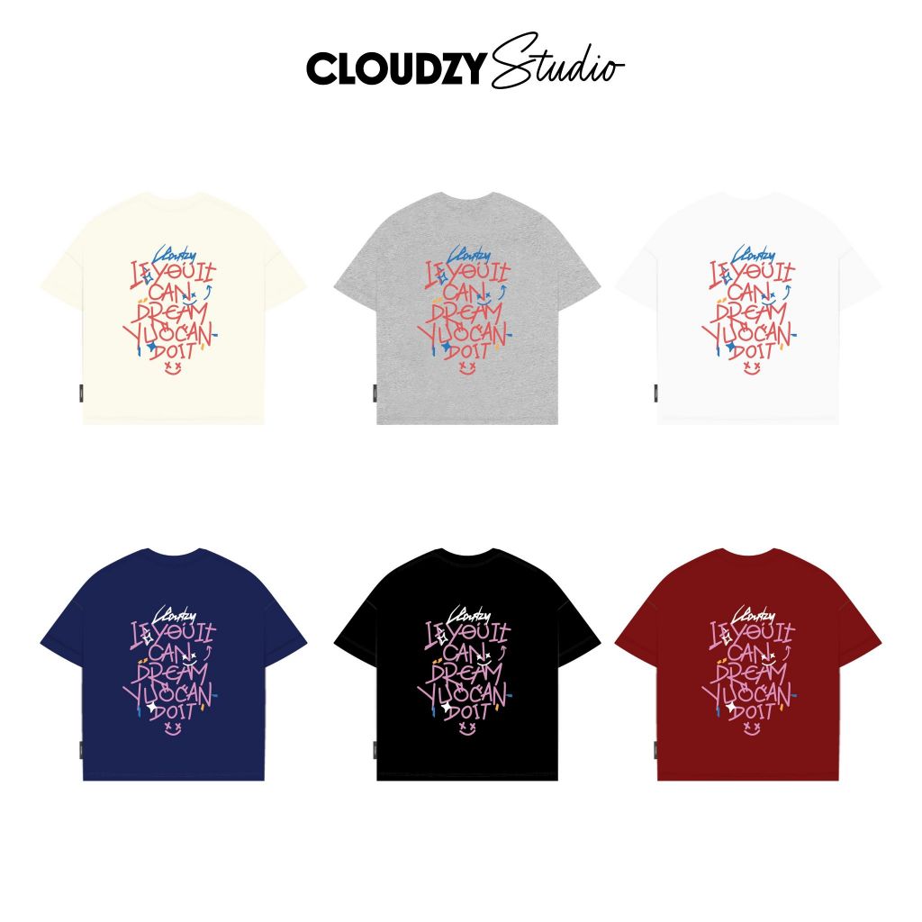 Áo thun boxy Cloudzy Studio RISE premium 100% cotton 250gsm, áo phông form boxy