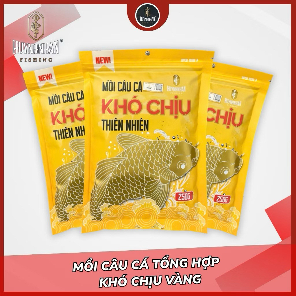 Combo 5 Gói Khó Chịu Vàng - Thiên Nhiên - Có tem chính hãng Huỳnh Nhàn Fishing