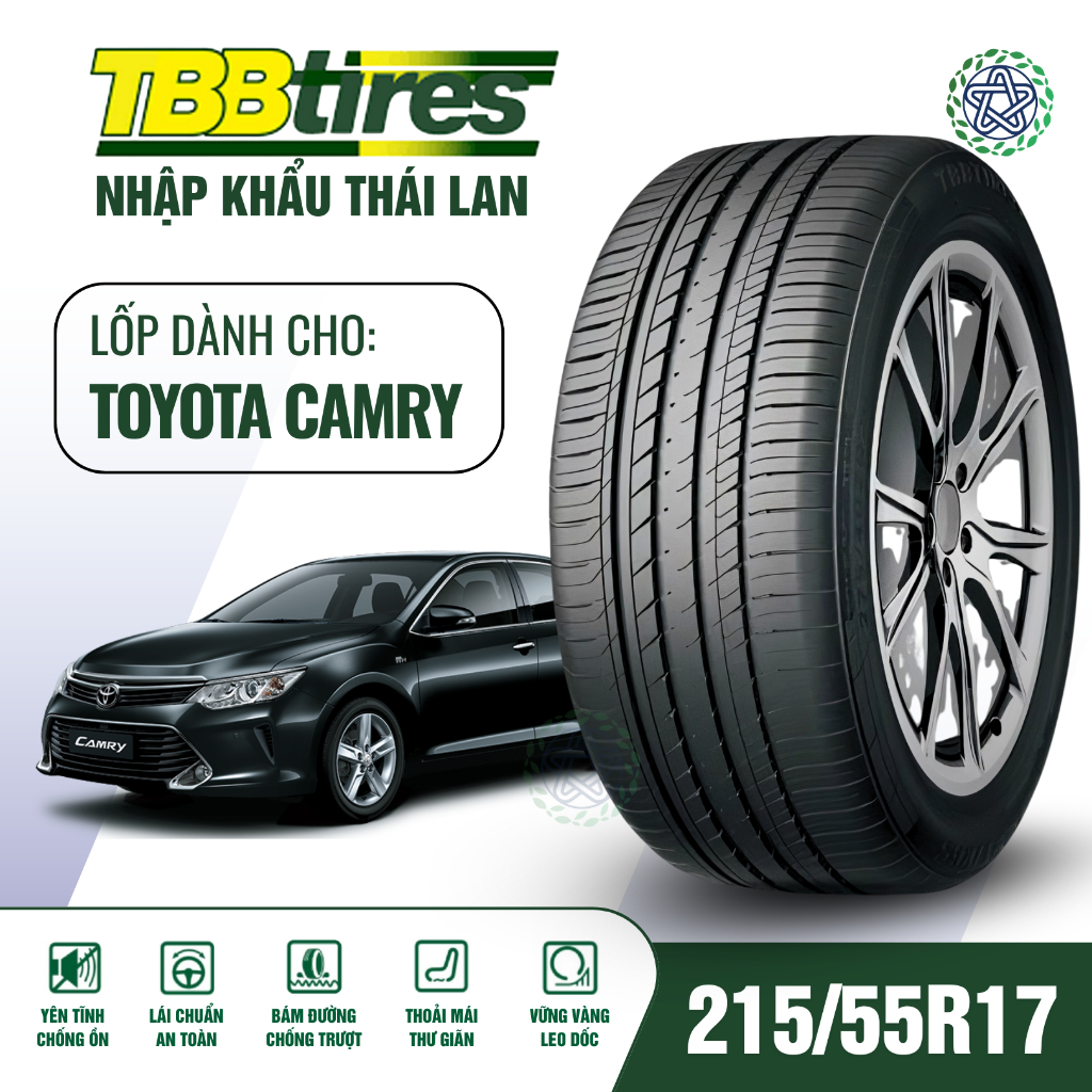 Lốp Ô Tô TBB 215/55R17 94W XL TR-66 Nhập Thái Lan - Cho Camry, HR-V, Optima, Sonata - Bảo Hành 6 Năm