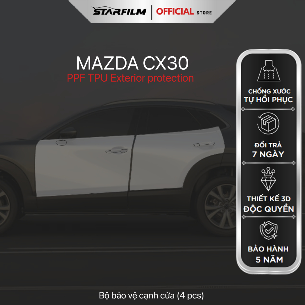 MAZDA CX30 PPF TPU bảo vệ ngoại thất STARFILM