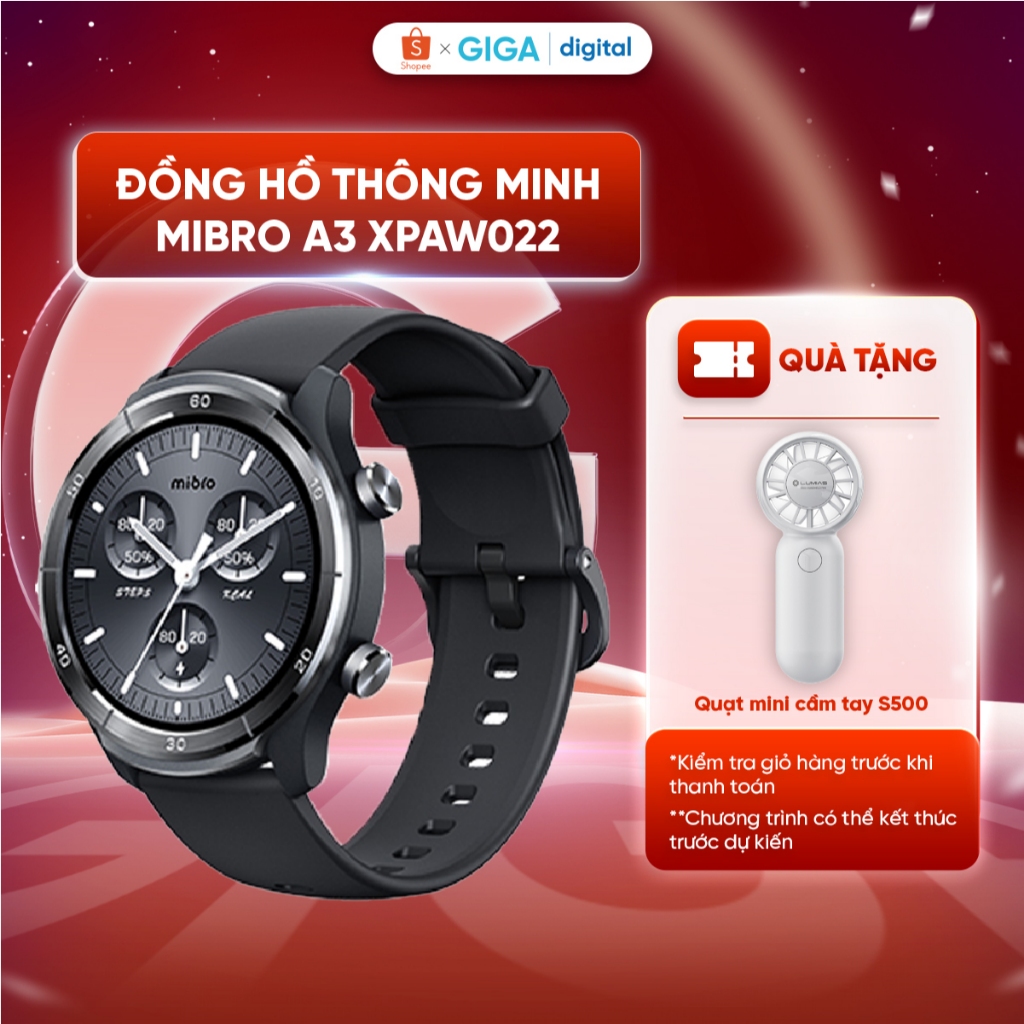 Đồng hồ thông minh Mibro A3 XPAW022 - HD 1.39" - Pin 300mAh - Định vị GPS - Nghe gọi Bluetooth