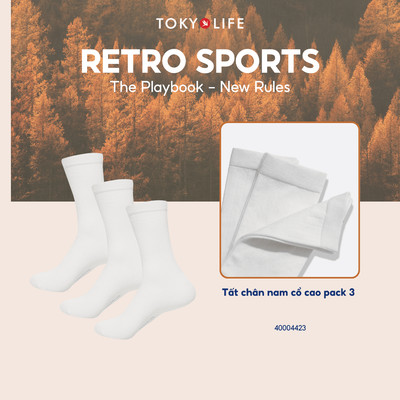 Tất chân NAM cổ cao Pack 3 TOKYOLIFE 40004423