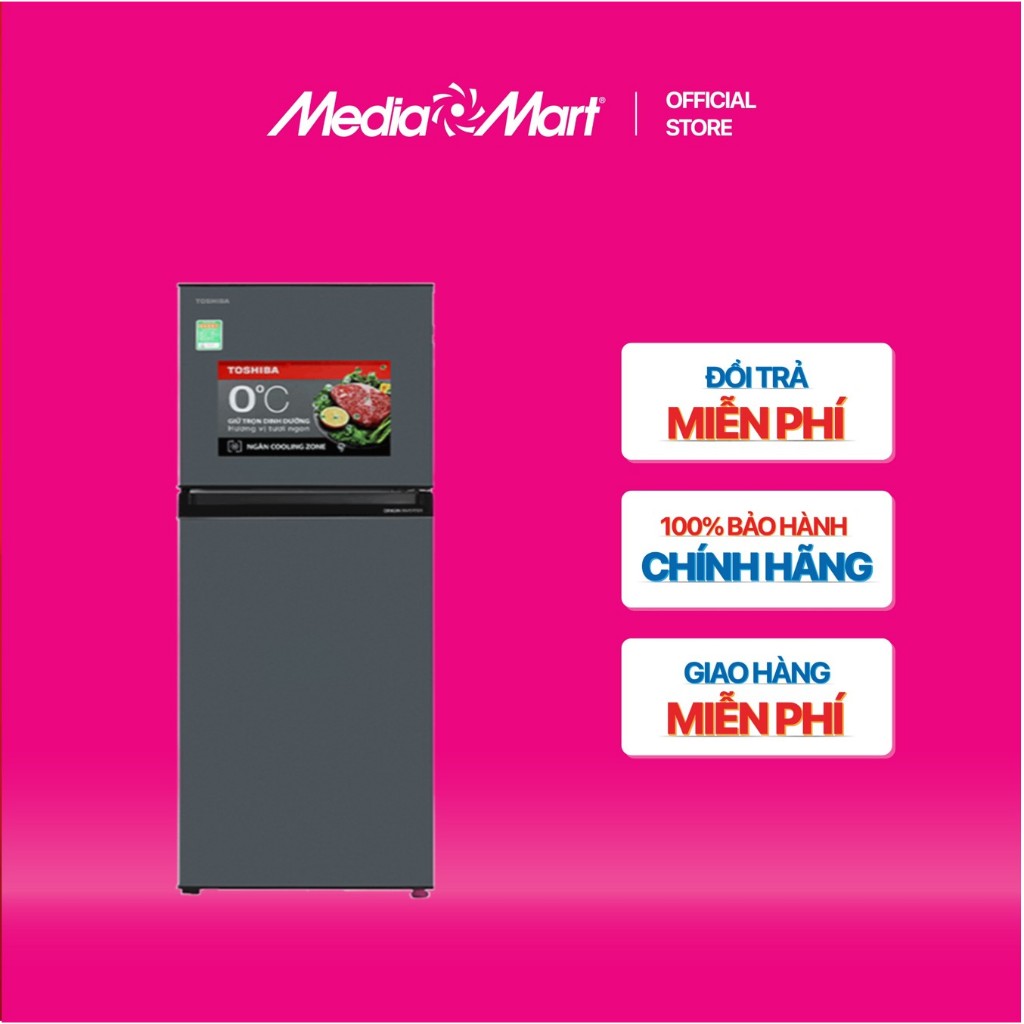Miễn phí Ship - Tủ lạnh 253 Lít Toshiba Inverter GR-RT329WE-PMV(52) Bảo hành chính hãng