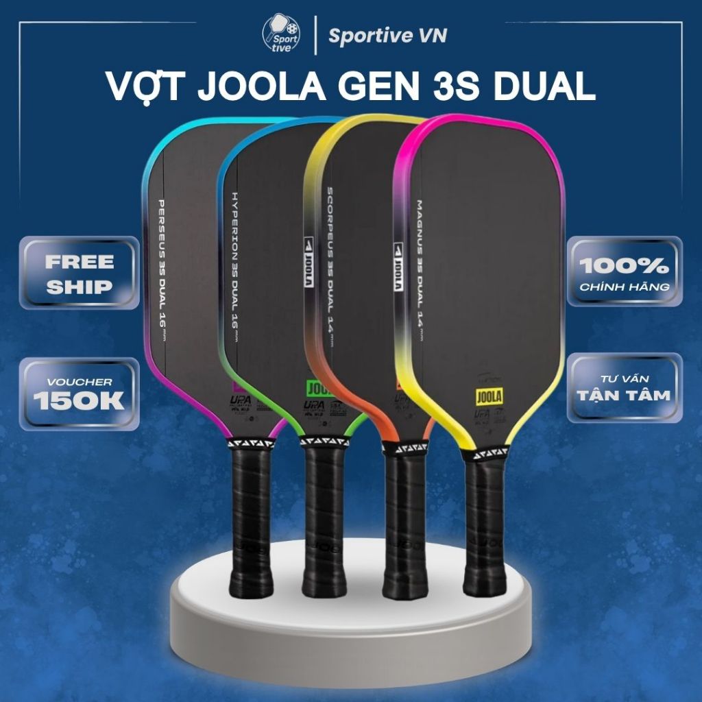 [CHÍNH HÃNG] Vợt Pickleball Joola Gen 3S Dual – Chuẩn USAPA – Hiệu Suất Cao, Mặt Carbon, Cho Chơi Ch