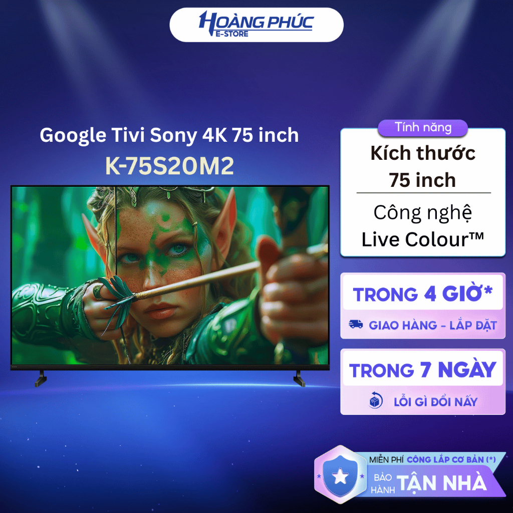 Google Tivi Sony UHD 4K 75 Inch 2025 K-75S20M2 [FREESHIP HCM]
