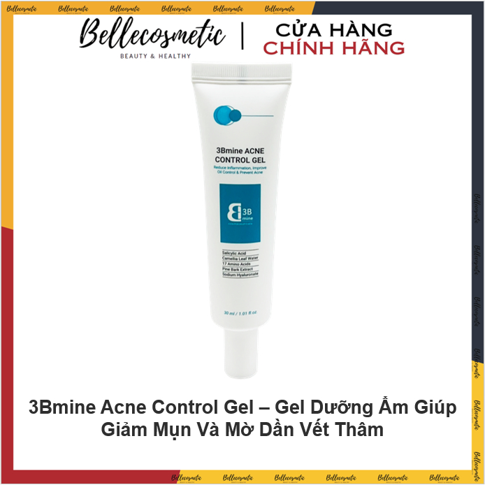 [Hàng cty] 3Bmine Acne Control Gel – Gel Dưỡng Ẩm Giúp Giảm Mụn Và Mờ Dần Vết Thâm