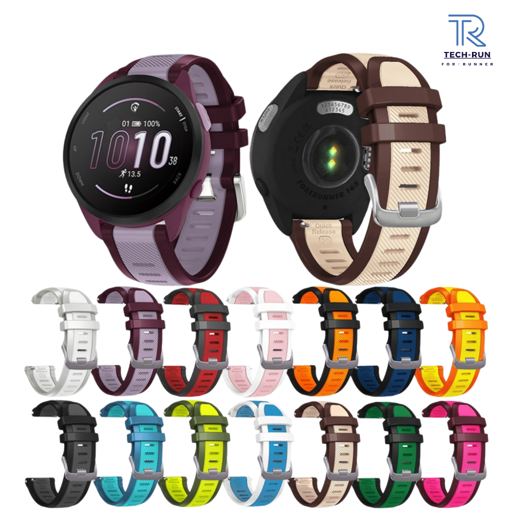 Dây Đeo Silicon Quick Release Garmin Forerunner 165/245/55 Venu 2 Plus/ SQ2 Size 20mm Mix Màu