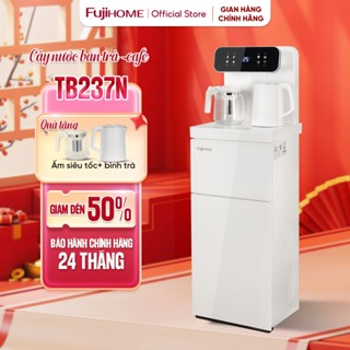 Cây nước nóng lạnh kết hợp bàn pha trà, cafe Fujihome TB237N, Máy nước uống bình âm điều khiển từ xa cài đặt nhiệt độ