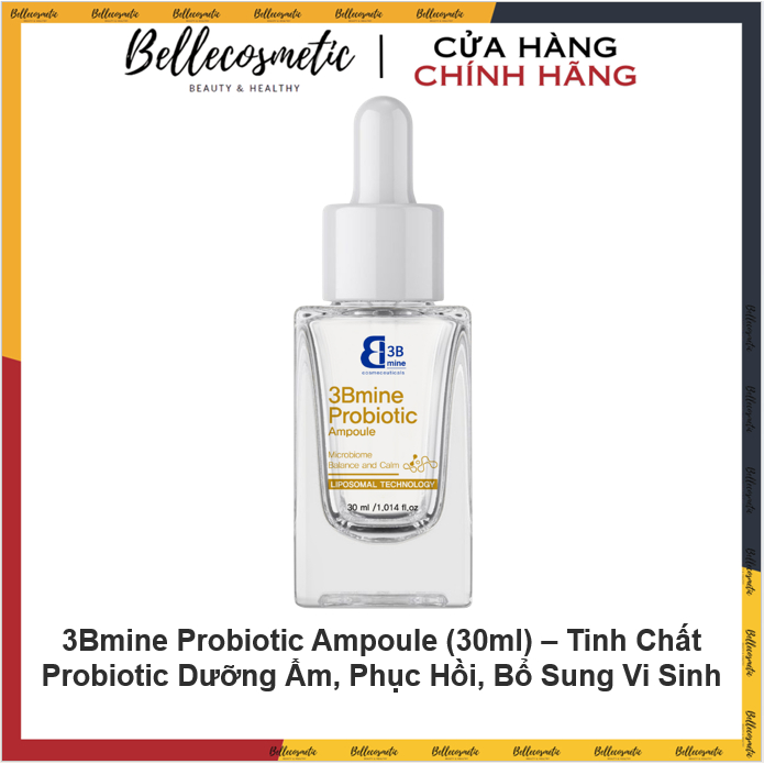 [Hàng cty] 3Bmine Probiotic Ampoule (30ml) – Tinh Chất Probiotic Dưỡng Ẩm, Phục Hồi, Bổ Sung Vi Sinh