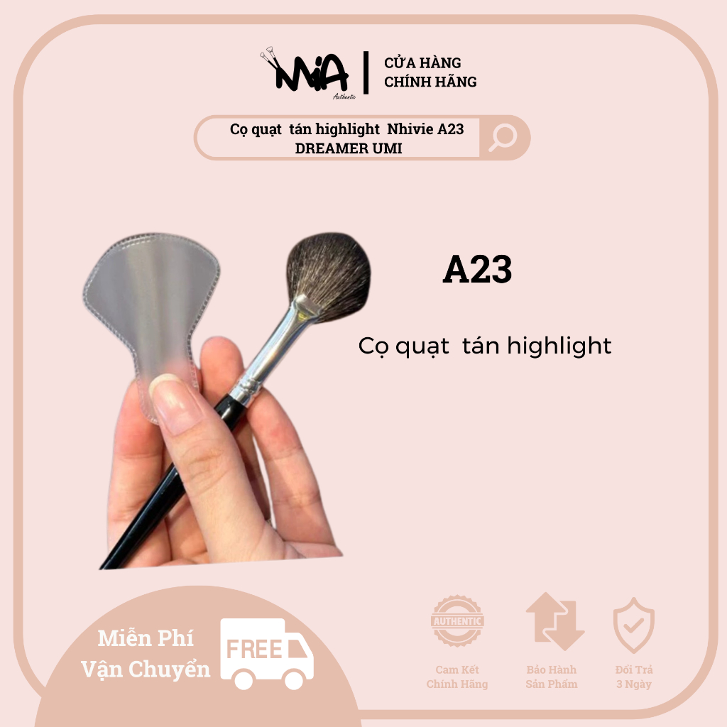 Cọ quạt  tán highlight  Nhivie A23 DREAMER UMI