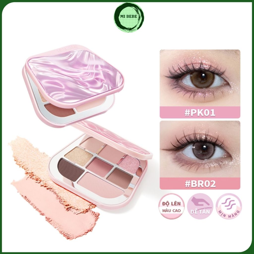 Phấn Mắt Focallure Pressed Powder Palette 8 Màu Tiện Lợi Phấn Mắt Má Hồng Đa Năng Chính Hãng -Mibebe