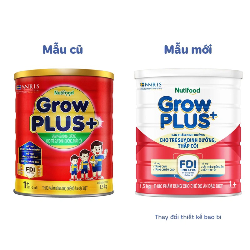 Sữa bột NutiFood Growplus đỏ 1.5kg (các độ tuổi)