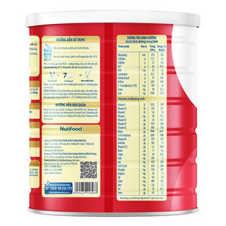 Sữa bột NutiFood Growplus đỏ 1.5kg (các độ tuổi)