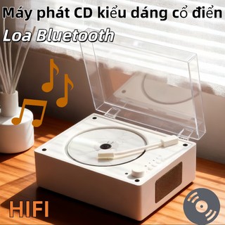 Máy nghe CD cổ điển – kết nối Bluetooth, pin sạc 2000mAh, thiết kế gỗ sang trọng , máy nghe cd , máy cd , cd player