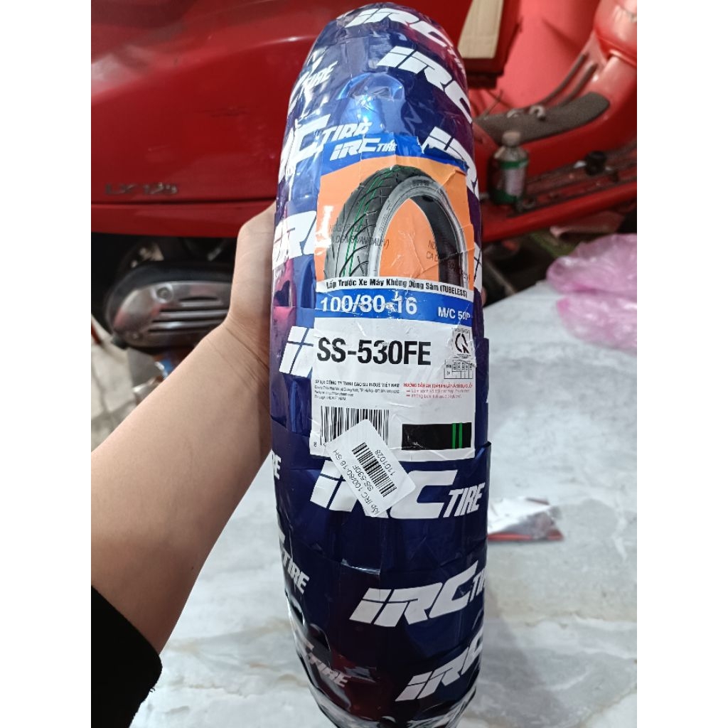 Lốp 100-80-16 IRC Cho SH125,Sh150 Việt,Sh Ý,Lốp Trước Không Săm,Hàng Chính Hãng