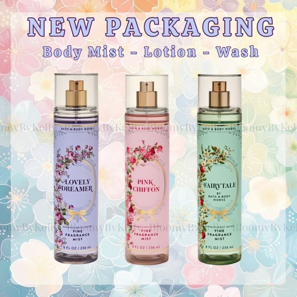 LOVELY DREAMER| PINK CHIFFON| FAIRYTALE| Bộ sản phẩm Body Mist - Lotion - Sữa Tắm Ba.th & Body Works