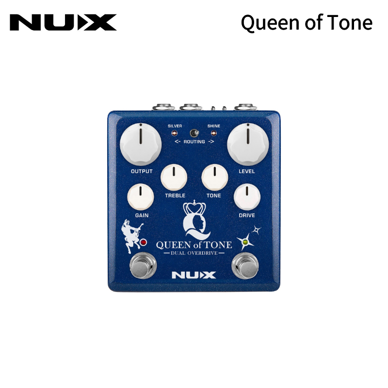 Pedal Dual Overdrive NUX Queen of Tone - Chế Độ Bạc, IFS, 2 Cách Xếp Tín Hiệu