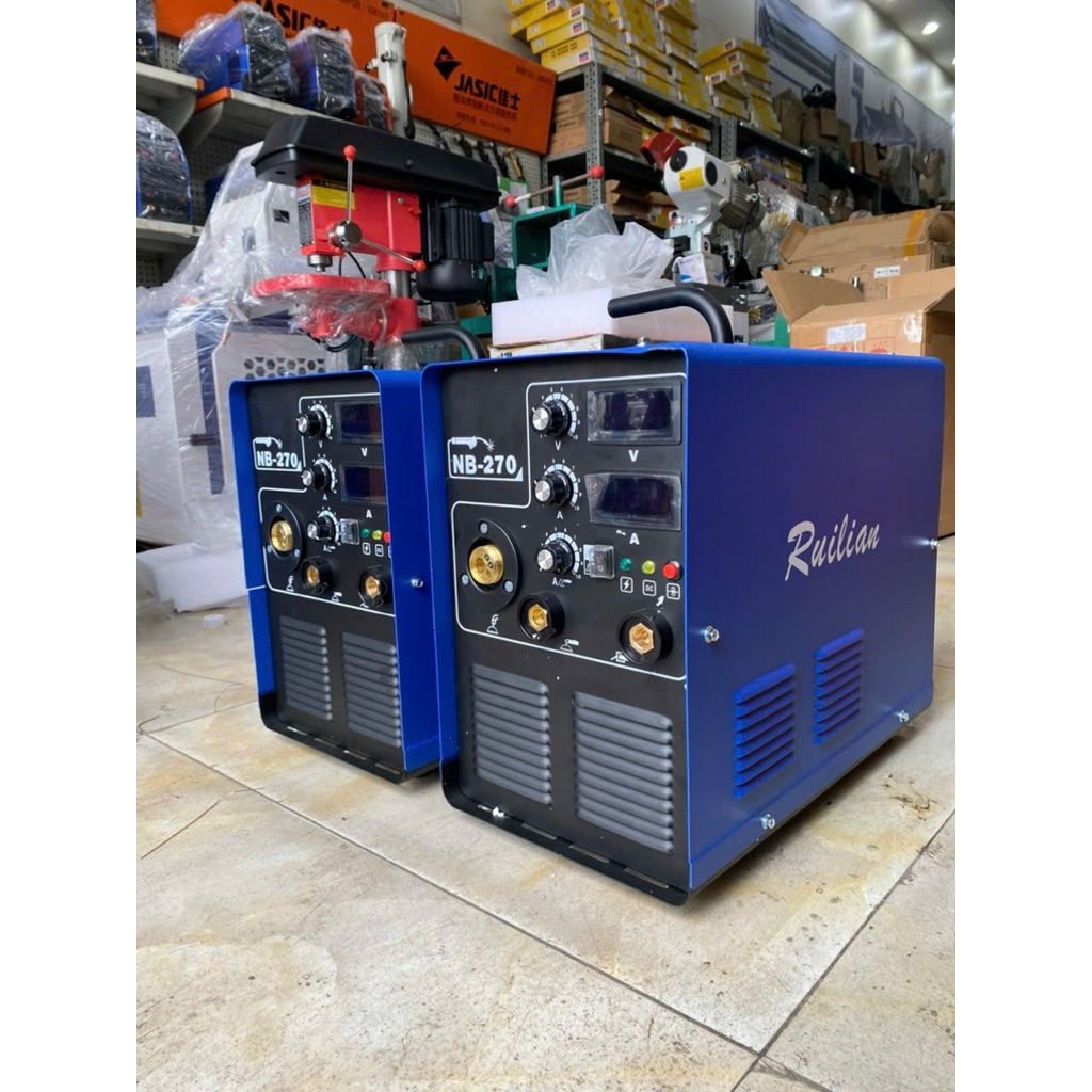 MÁY HÀN MIG 270A NỘI ĐỊA HÃNG RUILIAN-220V HÀN DÂY CUỘN 15 KG TỪ 0.8-1.0 ĐỦ PK THEO MÁY