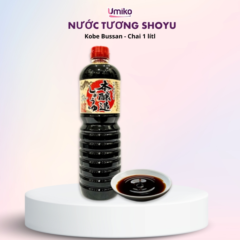 Shoyu nước tương Nhật Bản Kobe Bussan nhập khẩu chai 1L - Umiko
