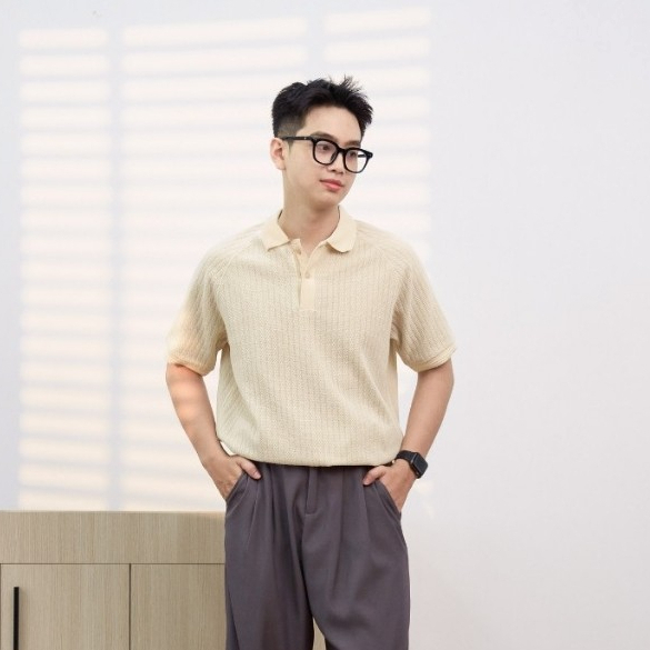 Áo polo nam GUSTA form đẹp vải Pique cotton tay raglan đứng dáng, áo polo nam cao cấp lịch lãm PL31