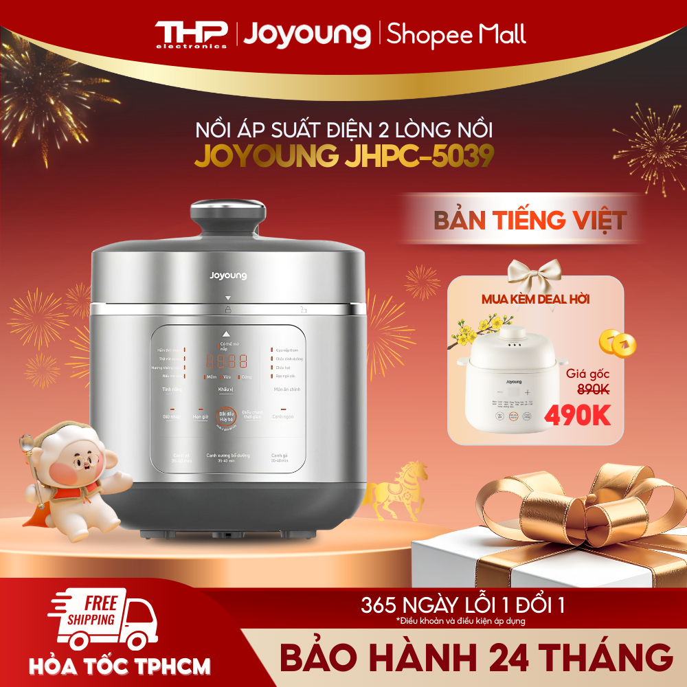 [Deal nấu chậm] Nồi áp suất đa năng Joyoung JHPC-5039 5L 900W- BH 2 năm