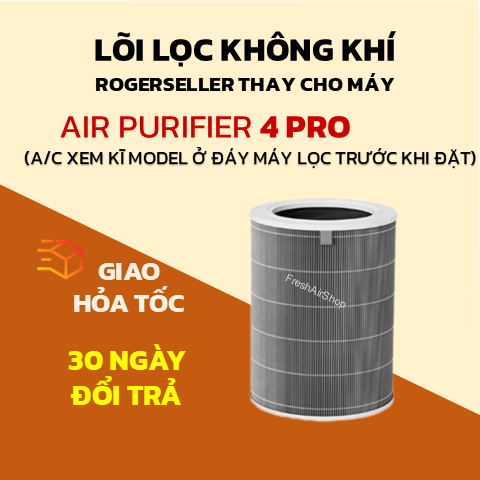 Lõi Lọc Không Khí Rogerseller® Thay Thế, Tương Thích Lõi Lọc Air Purifier 4 Pro, bộ lọc không khí 4 pro, màng lọc 4 pro