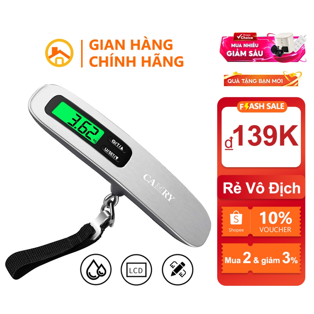 Cân hành lý kỹ thuật số bằng thép không gỉ - Dụng cụ cân vali điện tử di động cho du lịch