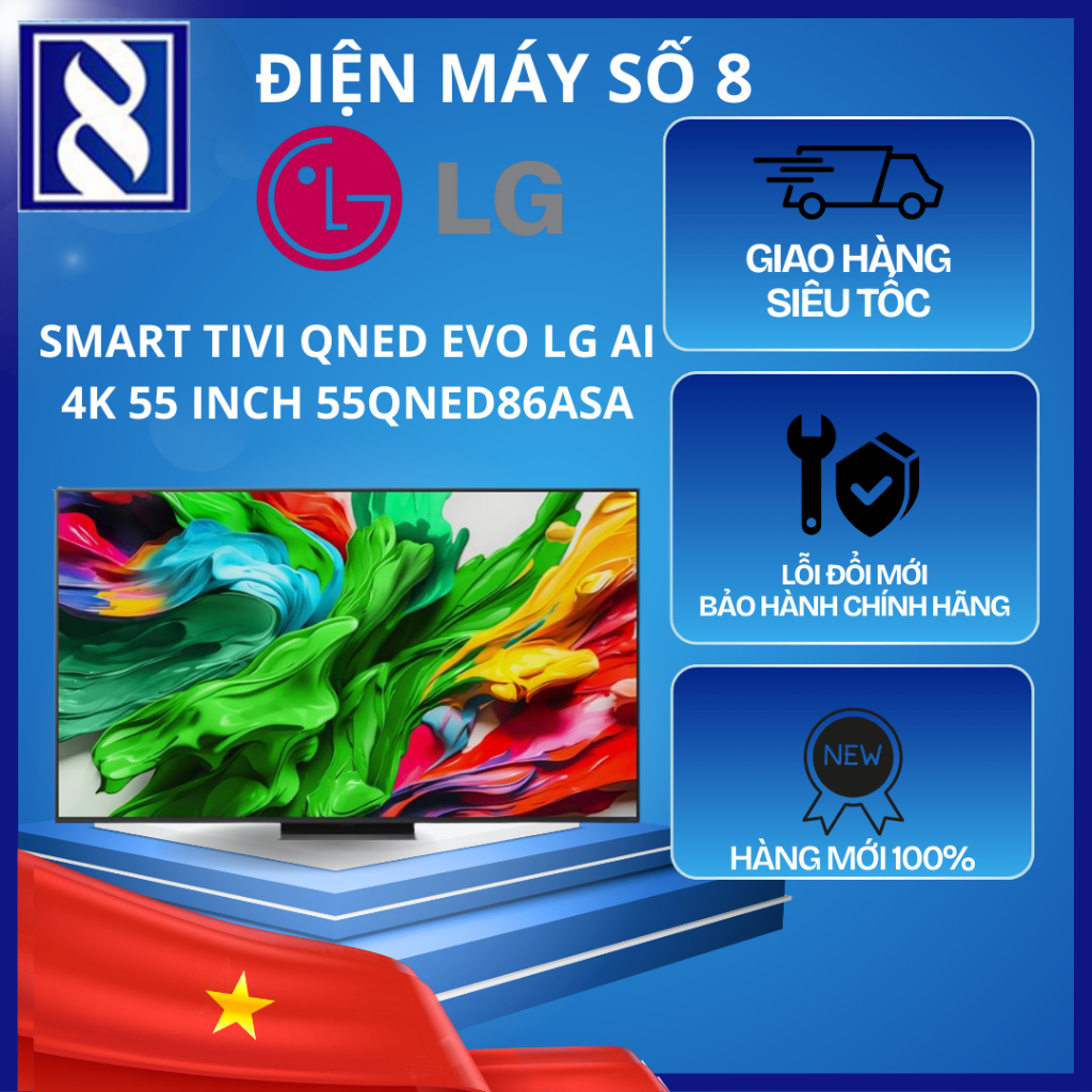 Smart tivi LG 55QNED86ASA QNED Evo AI 4K 55 inch