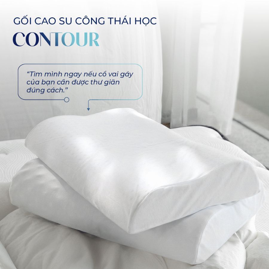Gối Cao Su Lượn Sóng Contour Liên Á Đạt Chuẩn ECO An Toàn, Thiết Kế Công Thái Học Nâng Đỡ Êm Ái | BigBuy360 - bigbuy360.vn
